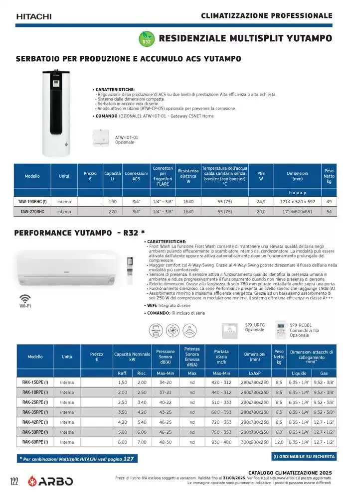 Catalogo Climatizzazione 2025 da 1 gennaio a 31 dicembre di 2025 - Pagina del volantino 122