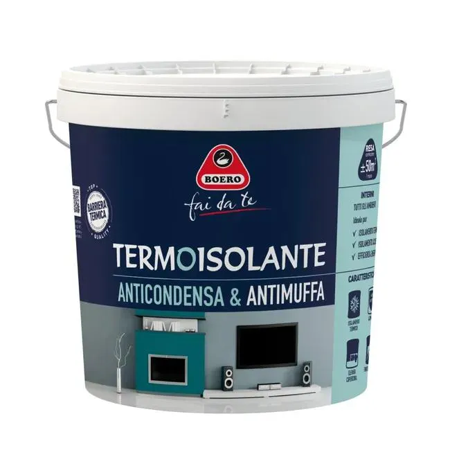 Pittura termoisolante Anticondensa & Antimuffa BOERO 10 L bianco