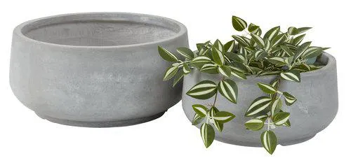 Garden planter TERASSE D44/36 grey set of 2