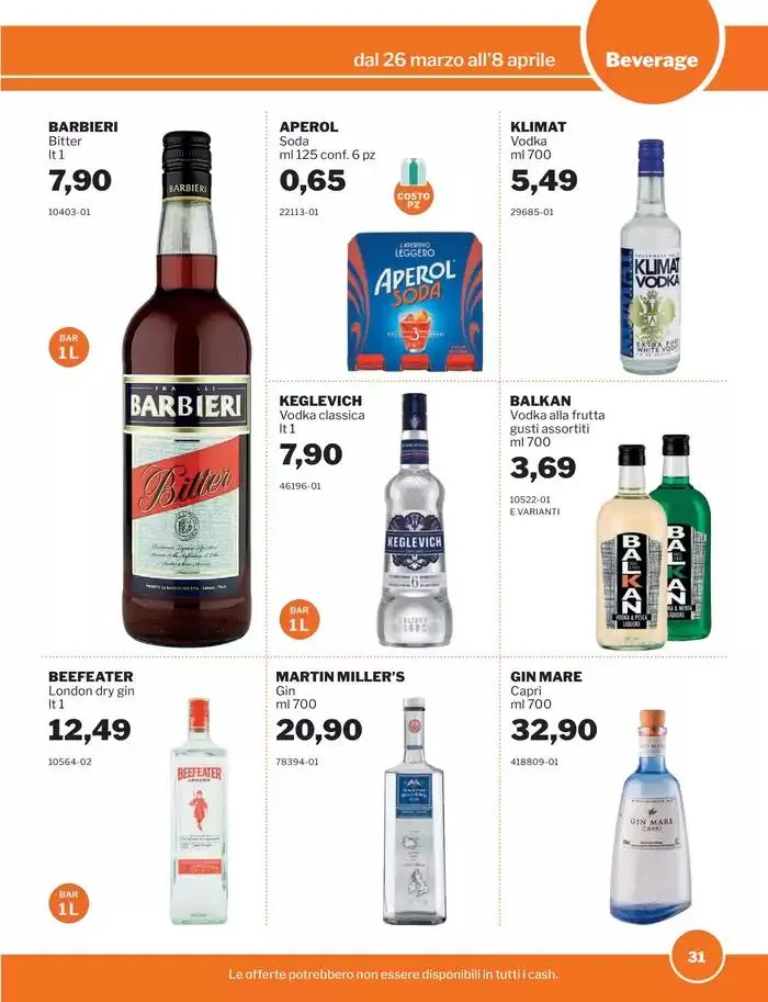 Food&Beverage da 26 marzo a 8 aprile di 2025 - Pagina del volantino 31