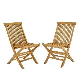 SET 2 SEDIE ANTEA ORIGAMI NATERIAL IN TEAK 61X48X88