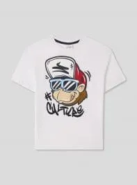 T-shirt con scimmietta Bianco ottico