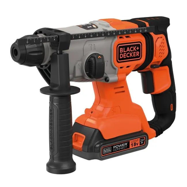 Martello tassellatore a batteria BLACK + DECKER 18V 2Ah 1.2J, 1 batteria