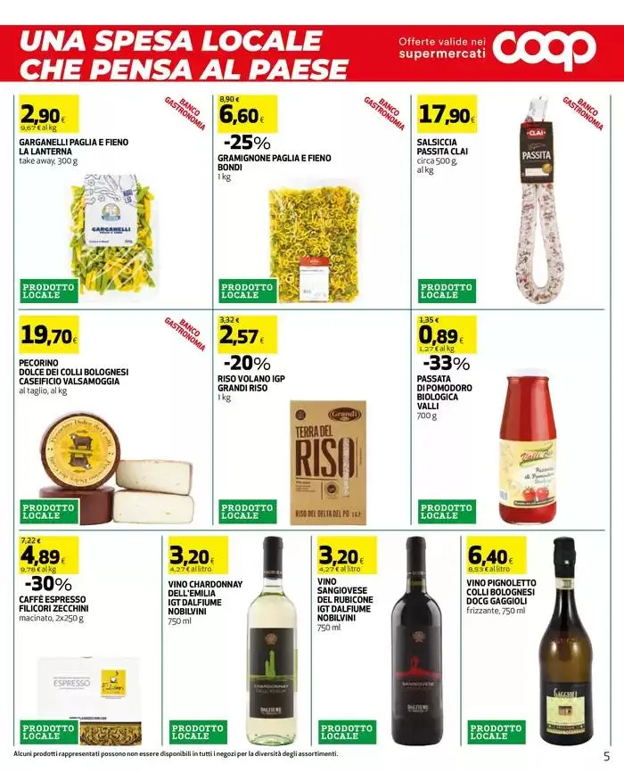 -25% su prodotti solidal Coop e libera terra da 20 marzo a 26 marzo di 2025 - Pagina del volantino 5