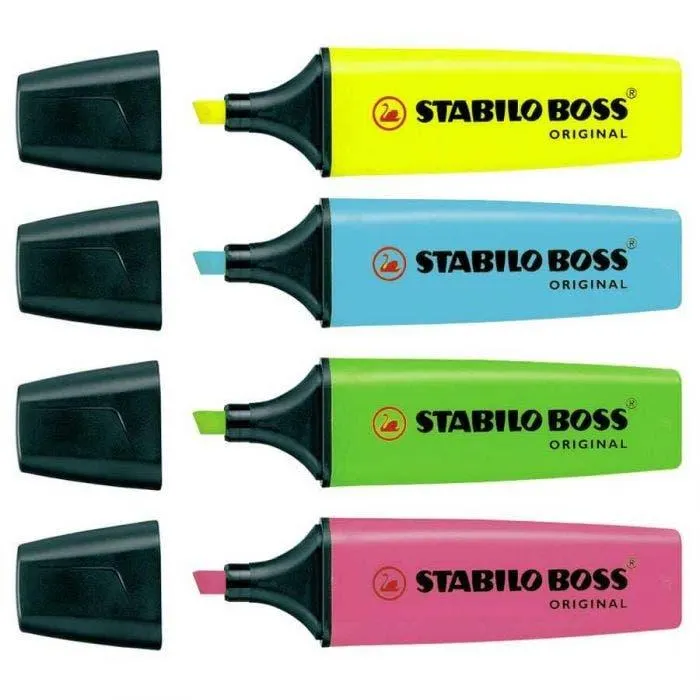 Evidenziatori stabilo boss - 4 colori + 1 omaggio