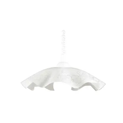 Lampada a sospensione Fazzoletto Fiore in vetro 1xE27 Ø 43 cm bianco