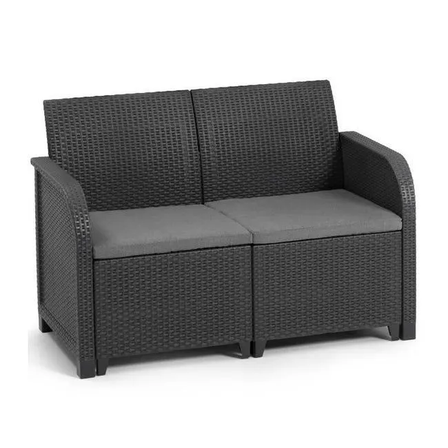 Keter Divano da Giardino a 2 Posti Rosalie Grafite