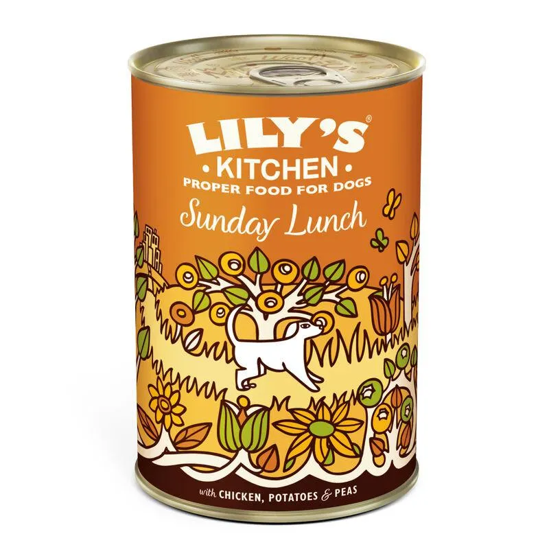 Lily's Kitchen Dog Adult Sunday Lunch con Pollo Patate e Piselli 400gr