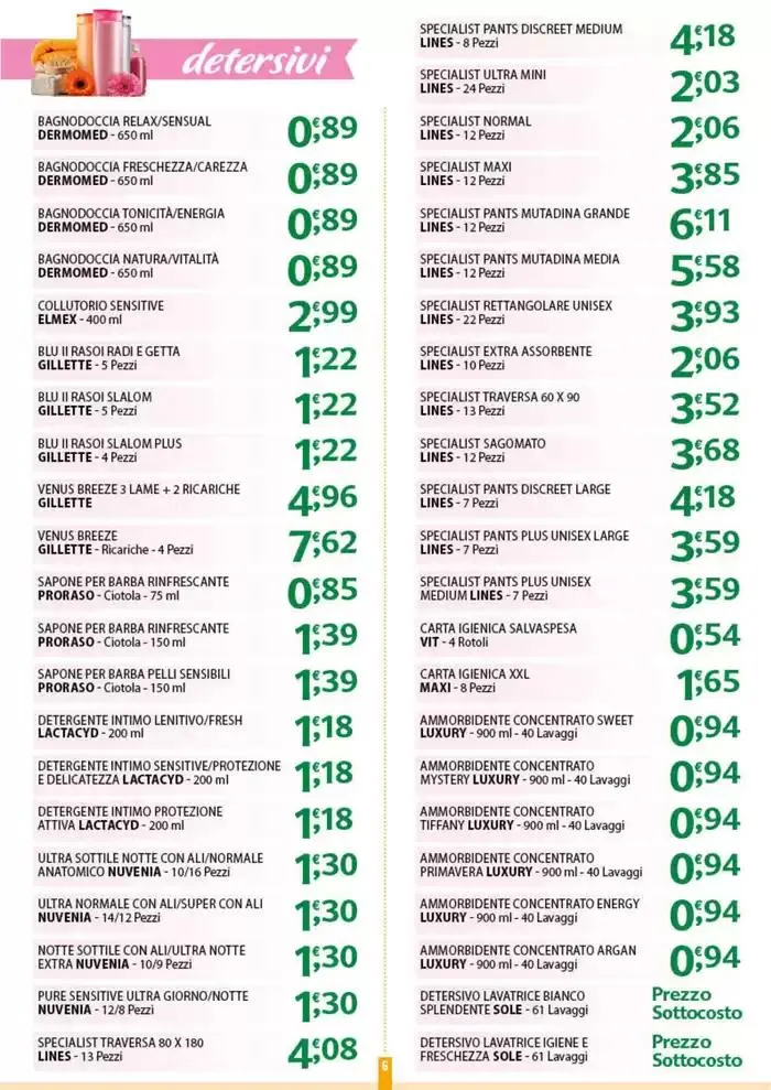 Sottocosto da 24 marzo a 29 marzo di 2025 - Pagina del volantino 6