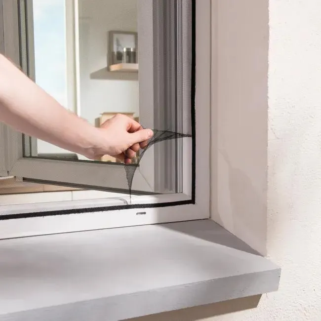 Zanzariera a strappo Fissa per portafinestra L 150 x H 250 cm nero