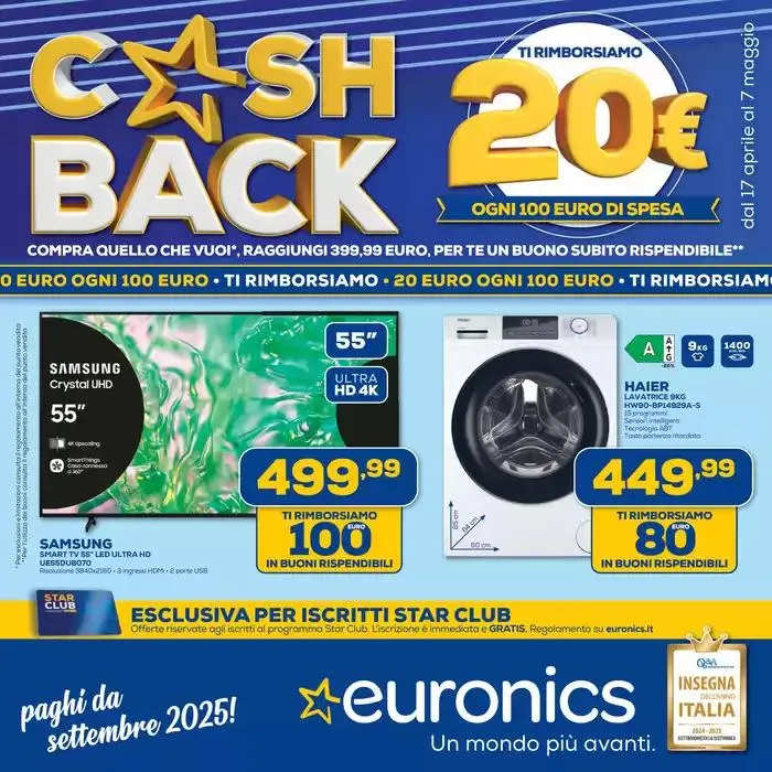 Cashback da 17 aprile a 7 maggio di 2025 - Pagina del volantino 1