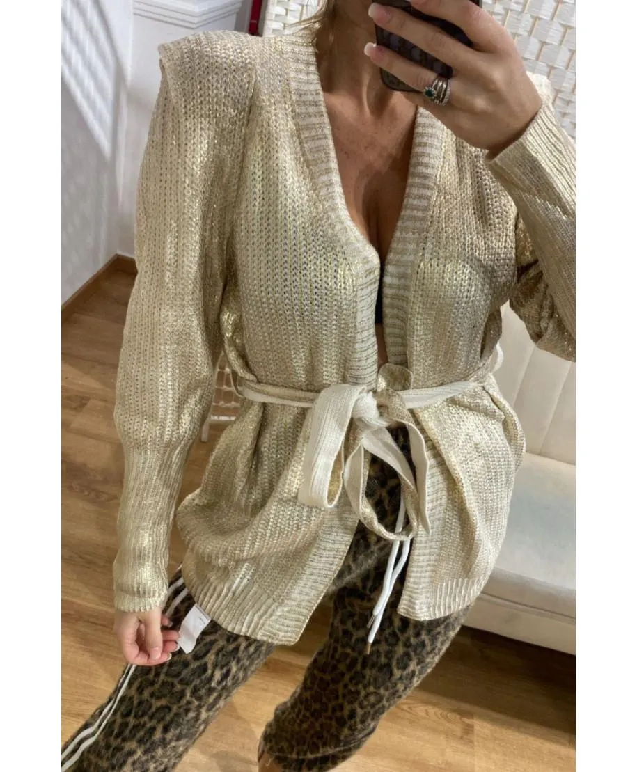 Maxi cardigan spalmato n.2