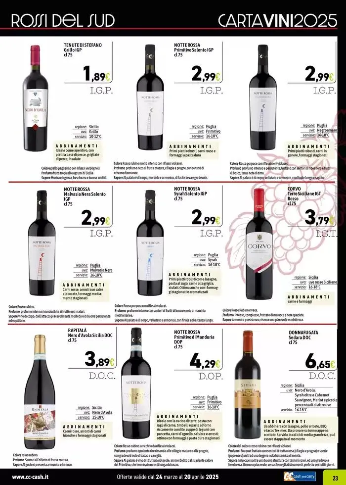 CARTA VINI 2025 da 24 marzo a 20 aprile di 2025 - Pagina del volantino 23