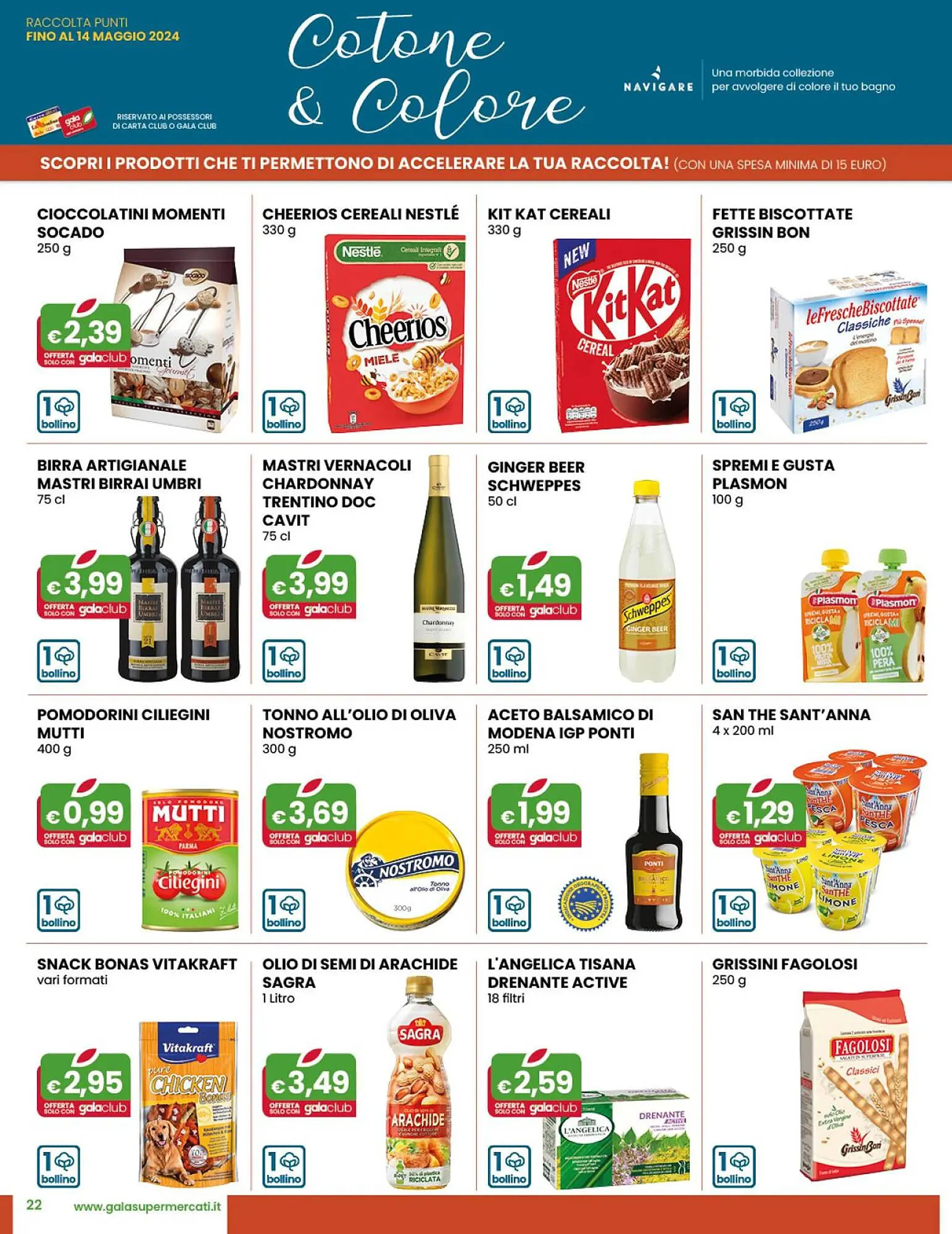 Volantino Gala Supermercati da 17 aprile a 30 aprile di 2024 - Pagina del volantino 22