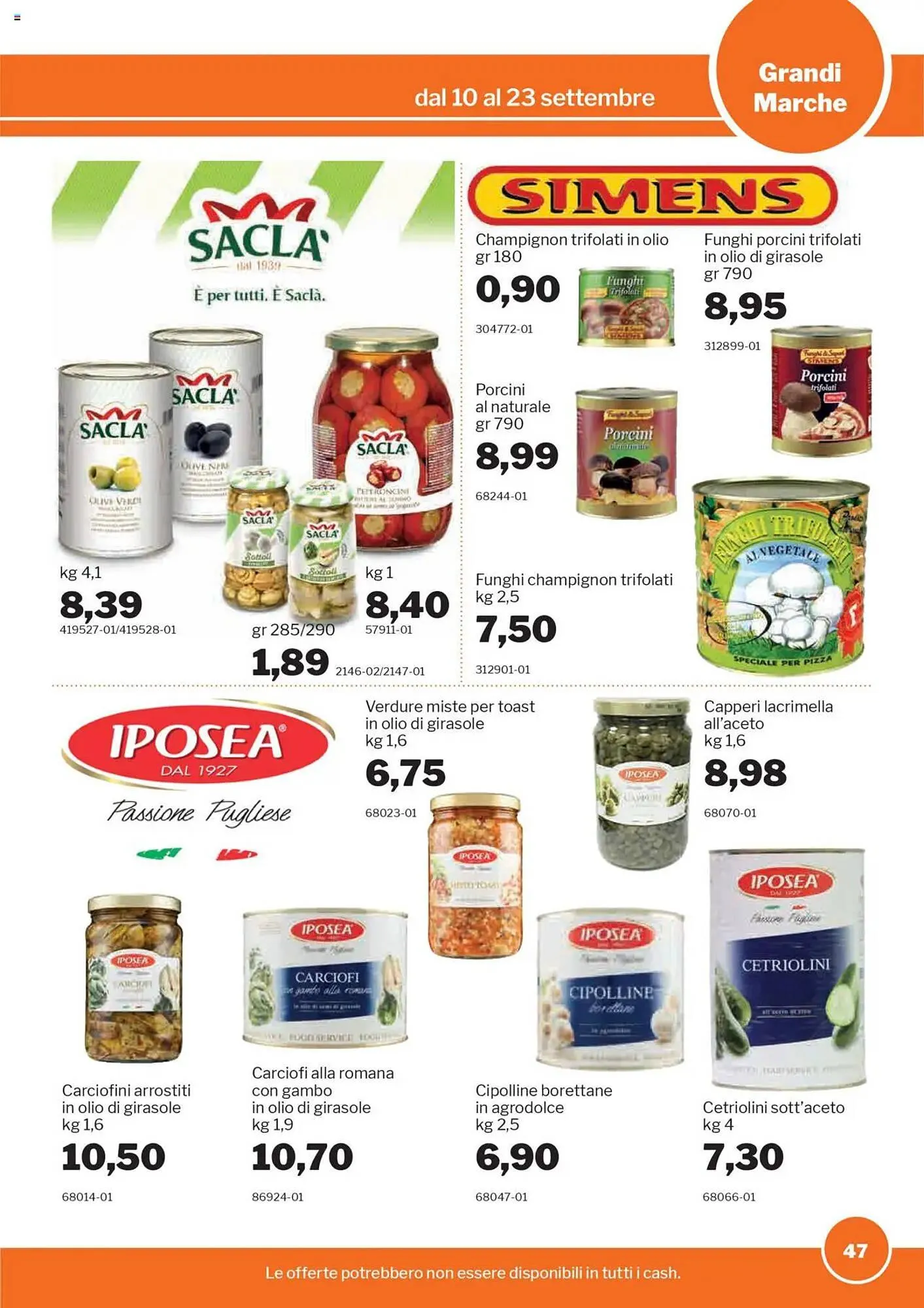 Volantino GrosMarket da 10 settembre a 23 settembre di 2025 - Pagina del volantino 47