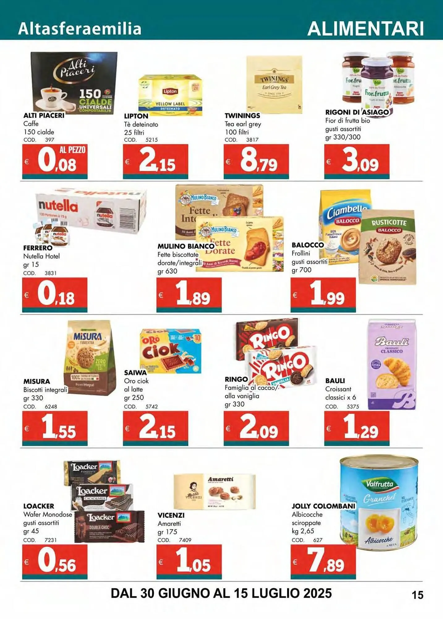 Volantino Altasfera da 30 giugno a 12 luglio di 2025 - Pagina del volantino 15
