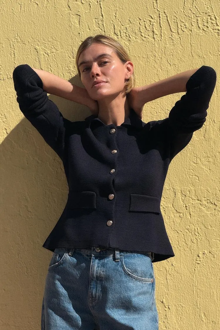 CARDIGAN IN MAGLIA A TINTA UNITA