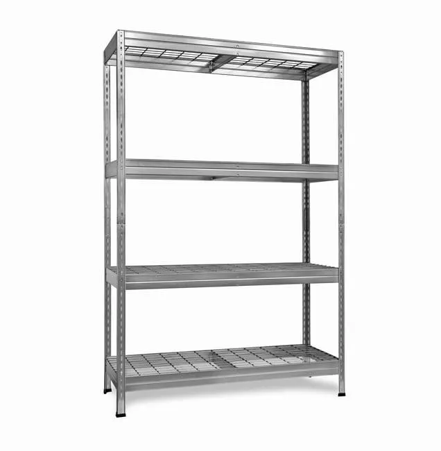 Scaffale in kit 4 ripiani L 120 x P 45 x H 180 cm cromato, portata per ripiano 300 kg