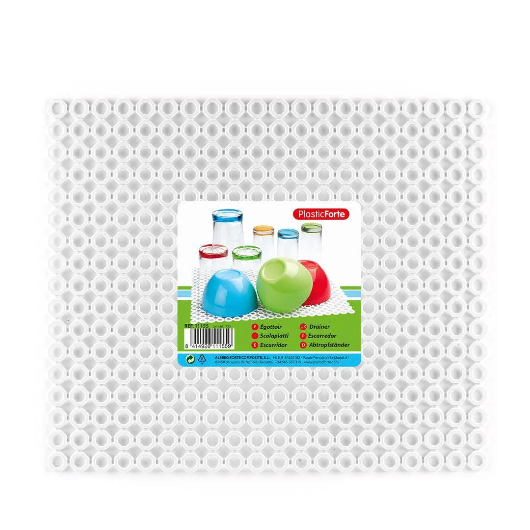 PlasticForte® - Sink Mat 38*33Cm White