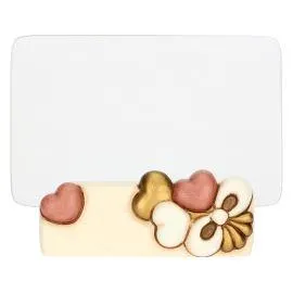 Portafoto con cuori in vetro e ceramica Angel Love, piccolo