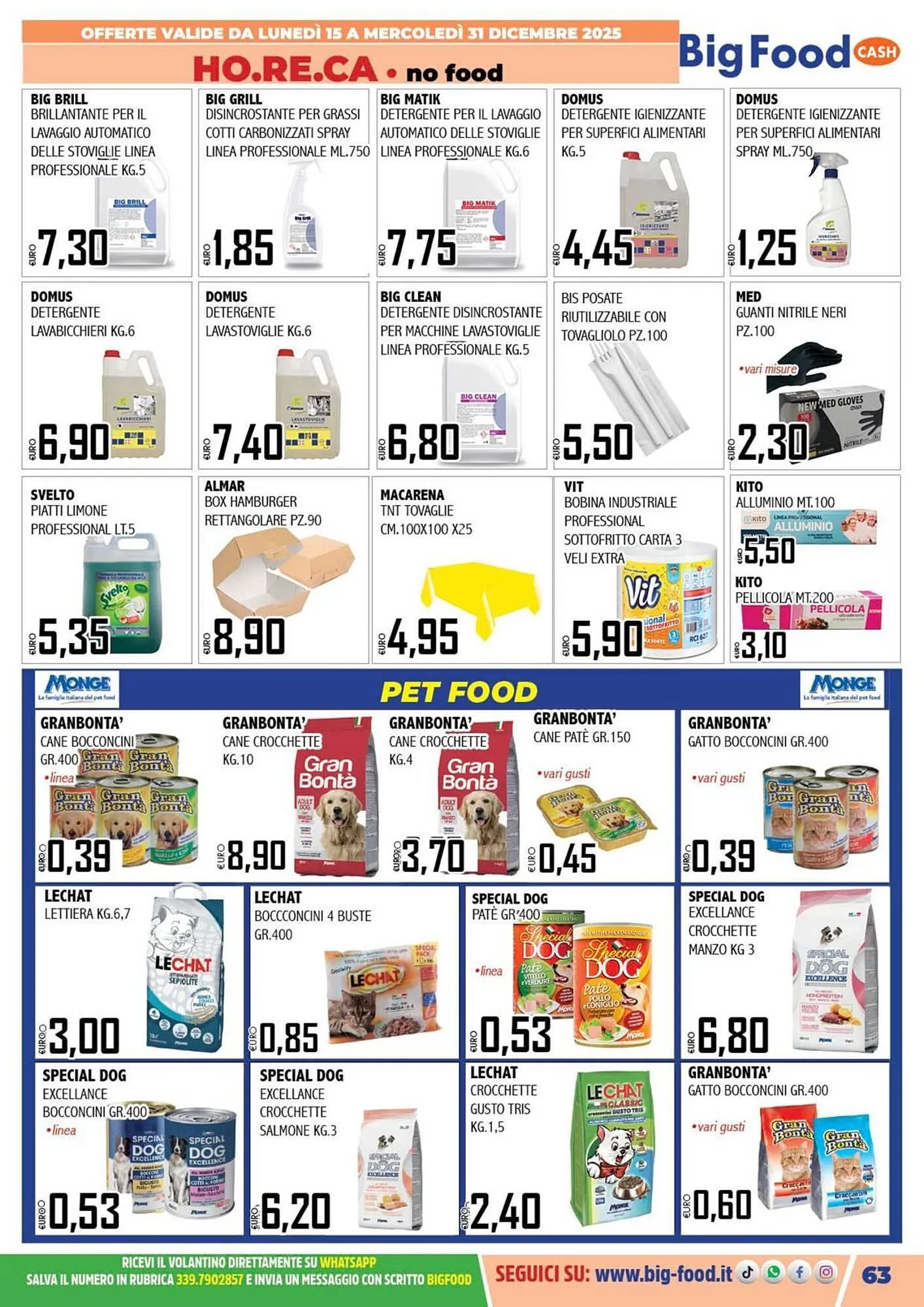 Volantino Big Food da 15 dicembre a 31 dicembre di 2025 - Pagina del volantino 63