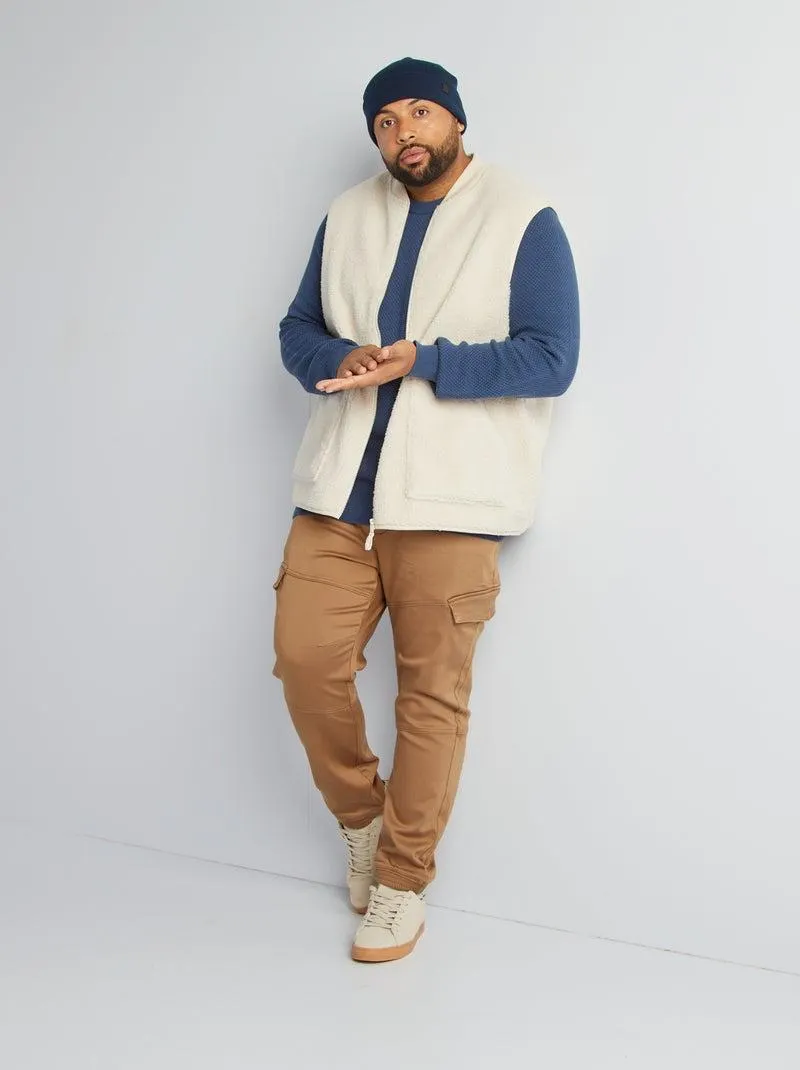 Pantaloni multitasche - MARRONE