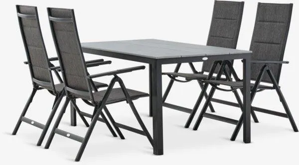 MARIELYST Tavolo L150 cm + 4 MYSEN grigio