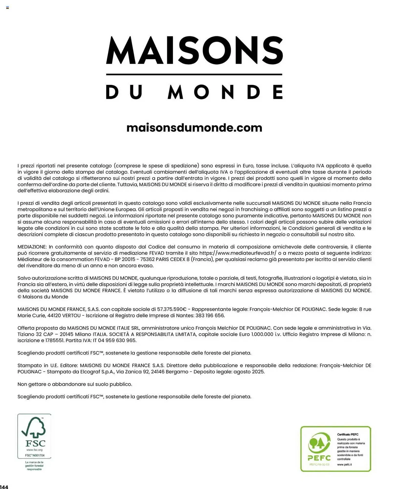 Volantino Maisons du Monde da 27 agosto a 28 febbraio di 2026 - Pagina del volantino 144