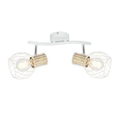 Barra a 2 faretti Luise effetto legno