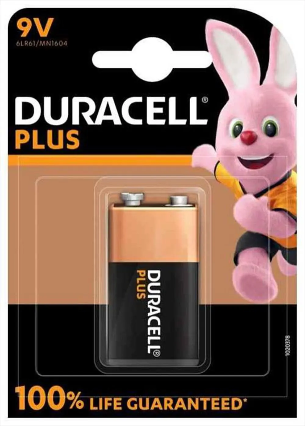 DURACELL - DURACELL PLUS 100TRANS.(9V), 1 PILA BLISTER MN1604