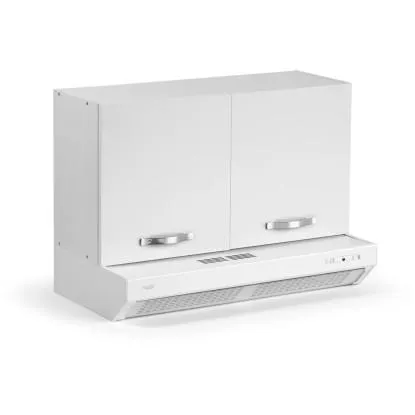 Pensile cucina sopra cappa 2 ante 90 cm bianco frassinato