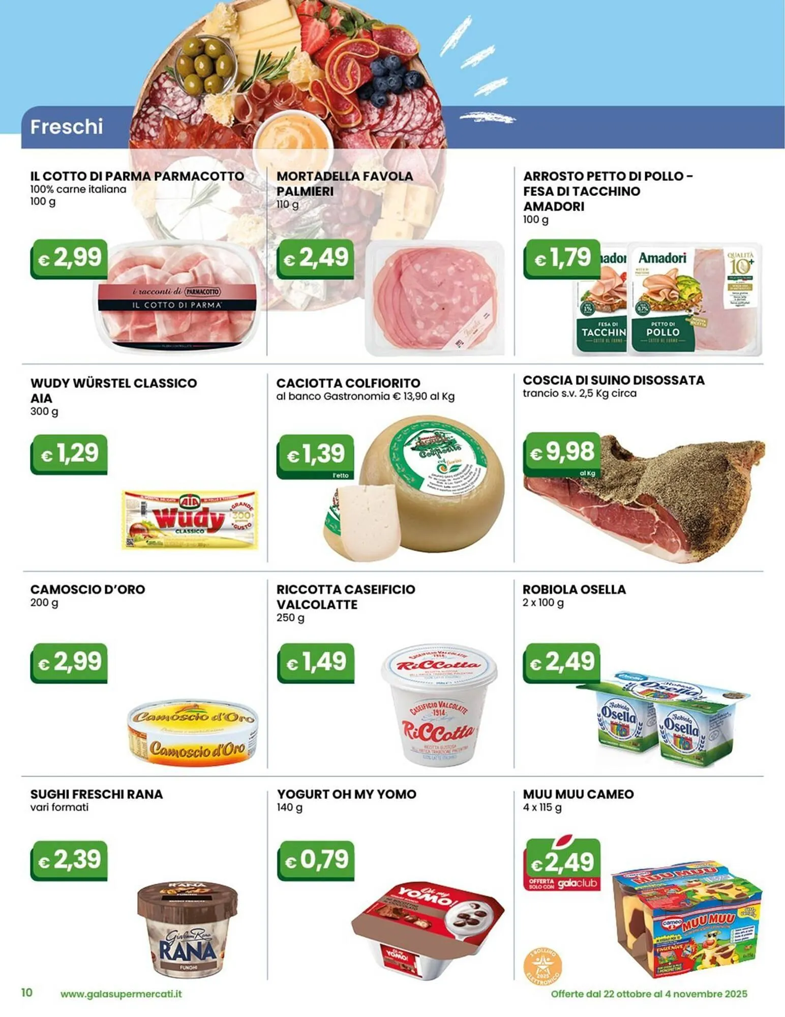 Volantino Gala Supermercati da 22 ottobre a 4 novembre di 2025 - Pagina del volantino 10