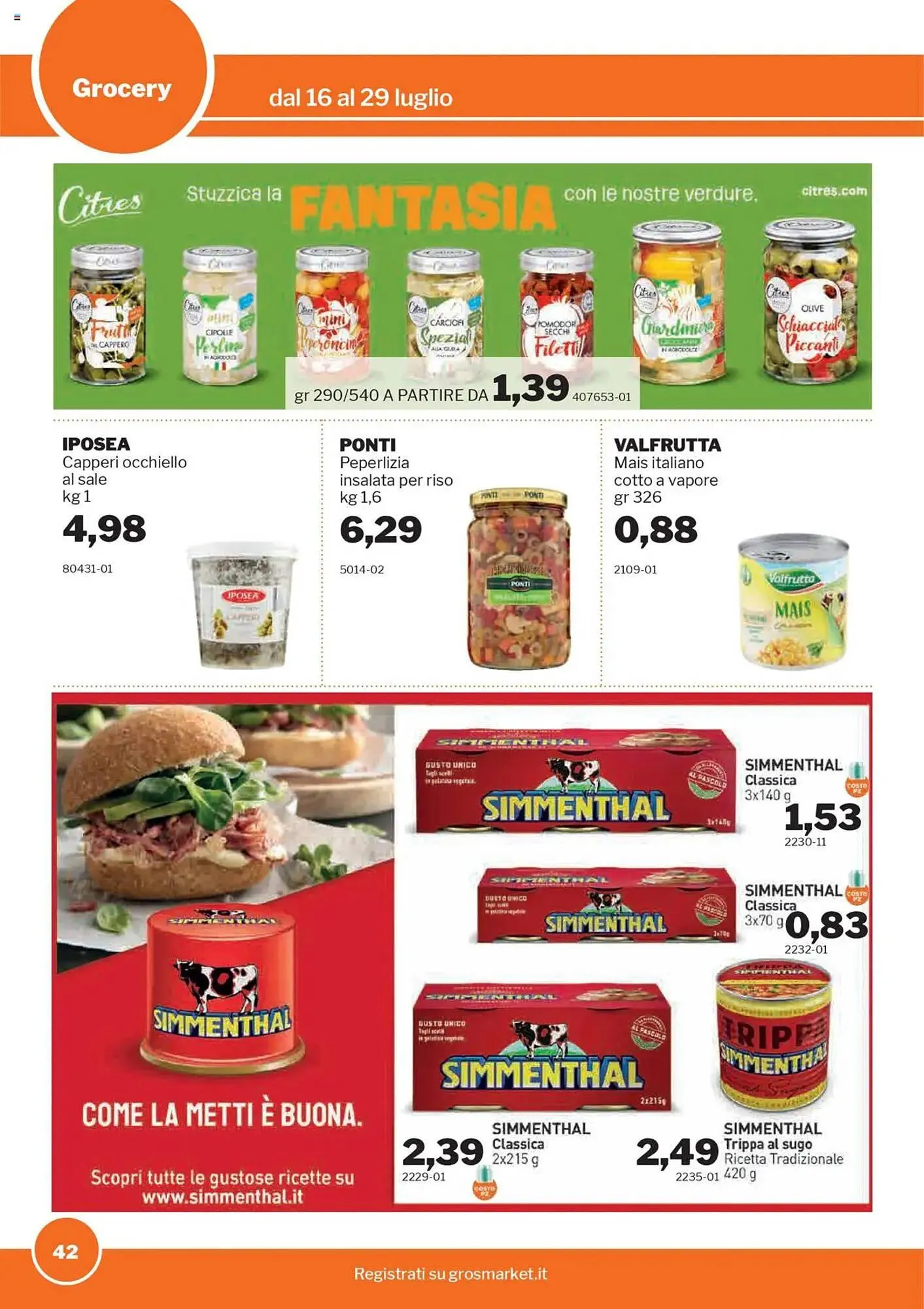 Volantino GrosMarket da 16 luglio a 29 luglio di 2025 - Pagina del volantino 42