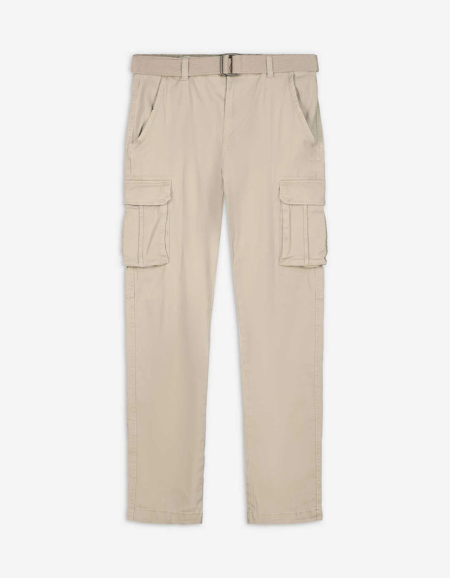 Pantaloni cargo - Fibbia - beige