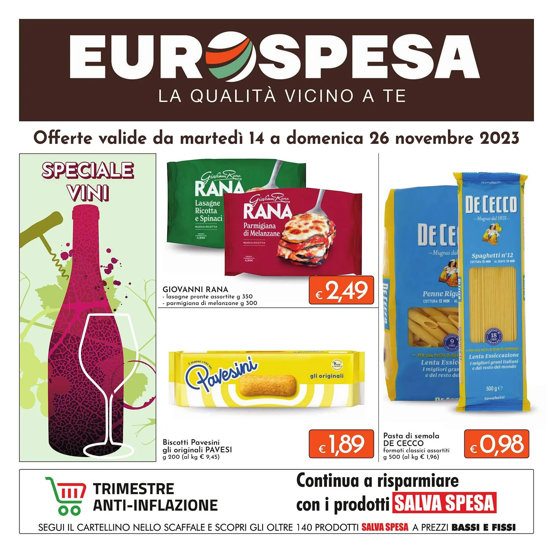 Volantino Eurospesa da 14 novembre a 26 novembre di 2023 - Pagina del volantino 1