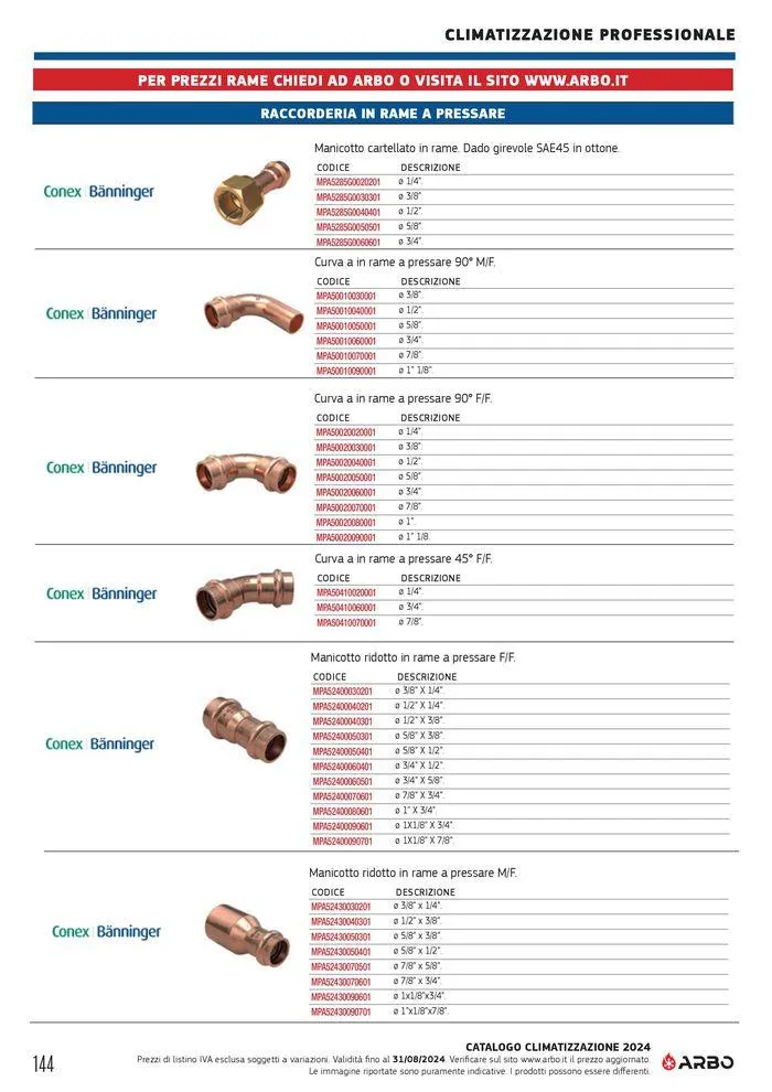 Catalogo climatizzazione 2024 da 17 maggio a 31 dicembre di 2024 - Pagina del volantino 144