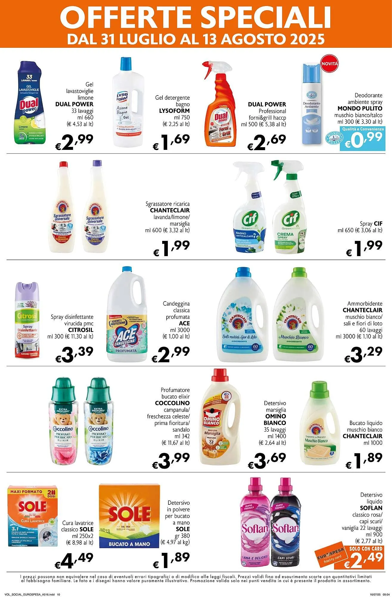 Volantino Eurospesa da 31 luglio a 13 agosto di 2025 - Pagina del volantino 10