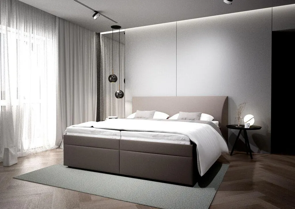 LETTO MATRIMONIALE IMBOTTITO BOXSPRING 180x200 cm