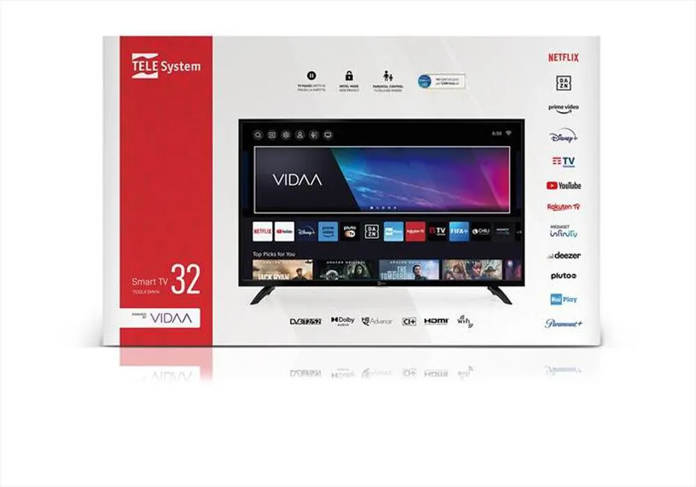 TELESYSTEM - Smart TV LED HD READY 31,5" LX SMV14-BLACK