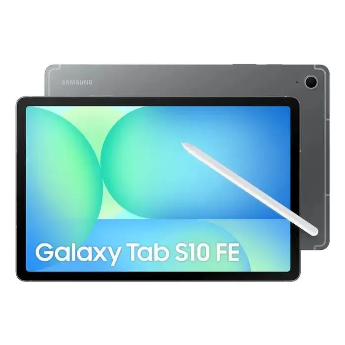 Samsung galaxy tab s10 fe, tablet android, display 10.9" lcd, wifi, ram 12gb, 256gb, 8.000 mah, s pen, android 15, ip68, gray