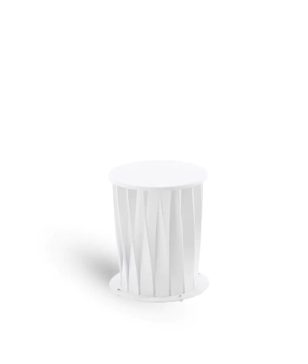 Lampada Aton di alluminio a listelli ritorti H 32 cm