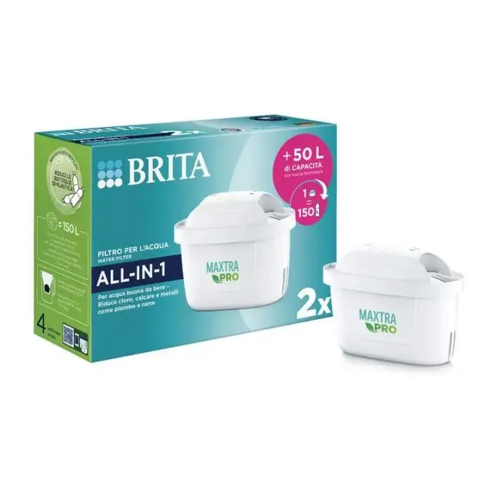 Brita maxtra pro all-in-1 ricambio filtro per acqua 2 pz