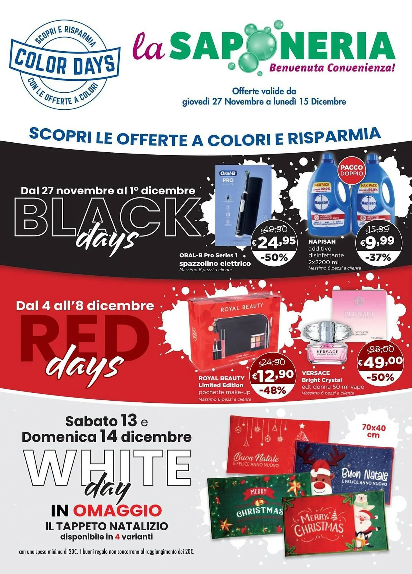 Volantino La Saponeria da 27 novembre a 15 dicembre di 2025 - Pagina del volantino 1