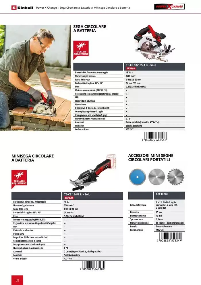 Elettroutensili 2025 da 11 febbraio a 31 dicembre di 2025 - Pagina del volantino 58