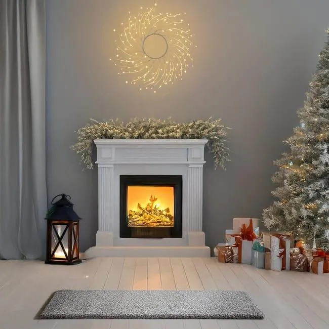 Cerchio luminoso 260 lampadine led bianco caldo L 0.6 m x H 60 cm