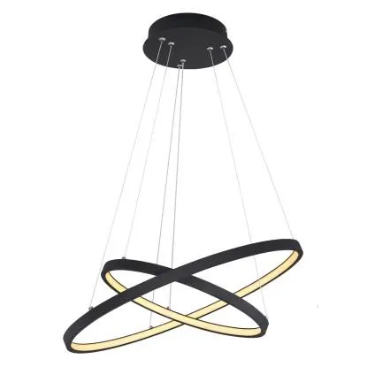 Lampadario a sospensione Ralph LED 42 W 1300 lm Bianco Caldo nero Ø 51 x 120 cm