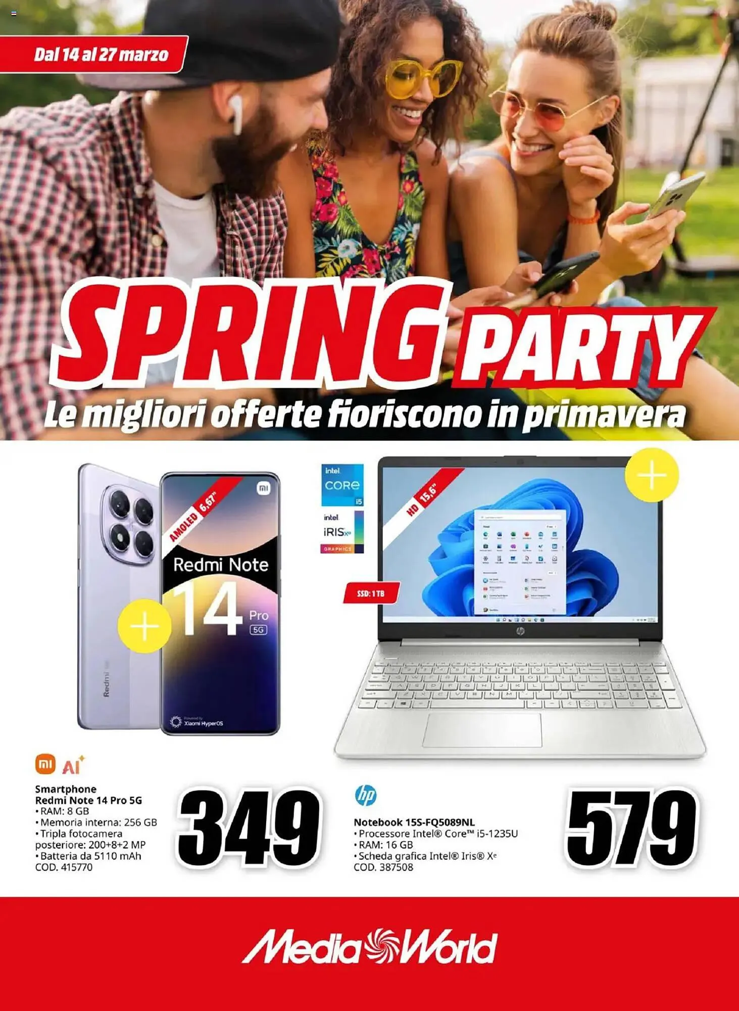 Volantino MediaWorld da 14 marzo a 27 marzo di 2025 - Pagina del volantino 1