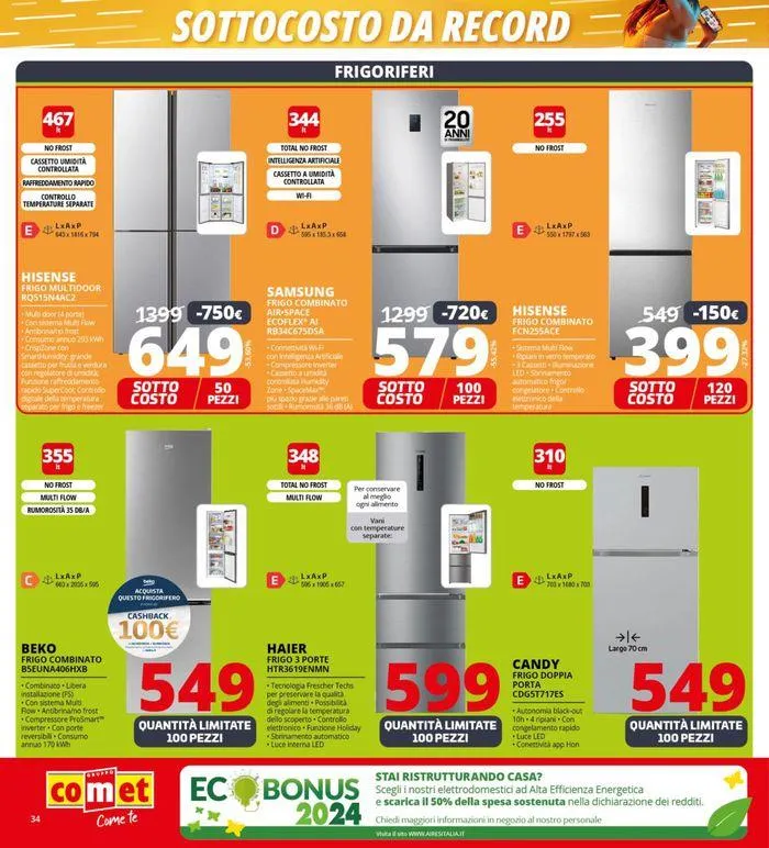 SOTTOCOSTO da Comet! da 5 luglio a 14 luglio di 2024 - Pagina del volantino 34