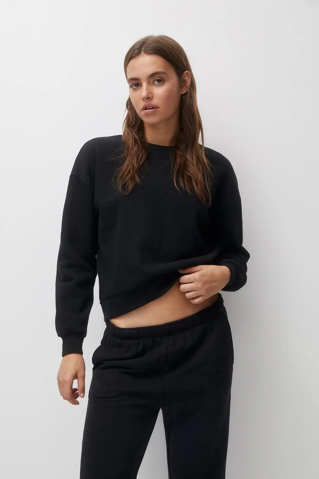 FELPA BASIC CON COLLO ROTONDO