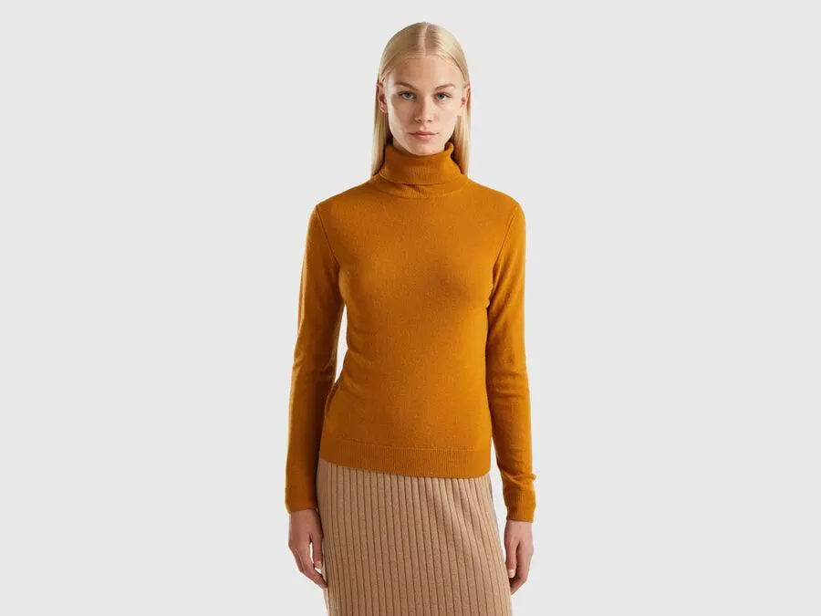 Dolcevita tabacco in pura lana Merino